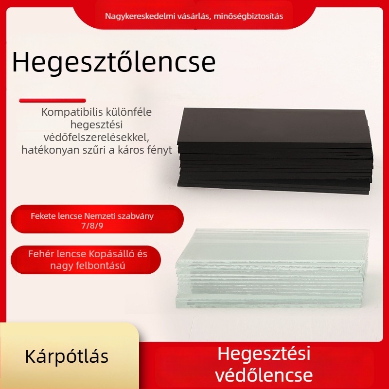 Orlis hegesztőmaszk üveglencsével, fekete árnyalatú, modellek 7, 8 és 9, hegesztésvédelmi lencse