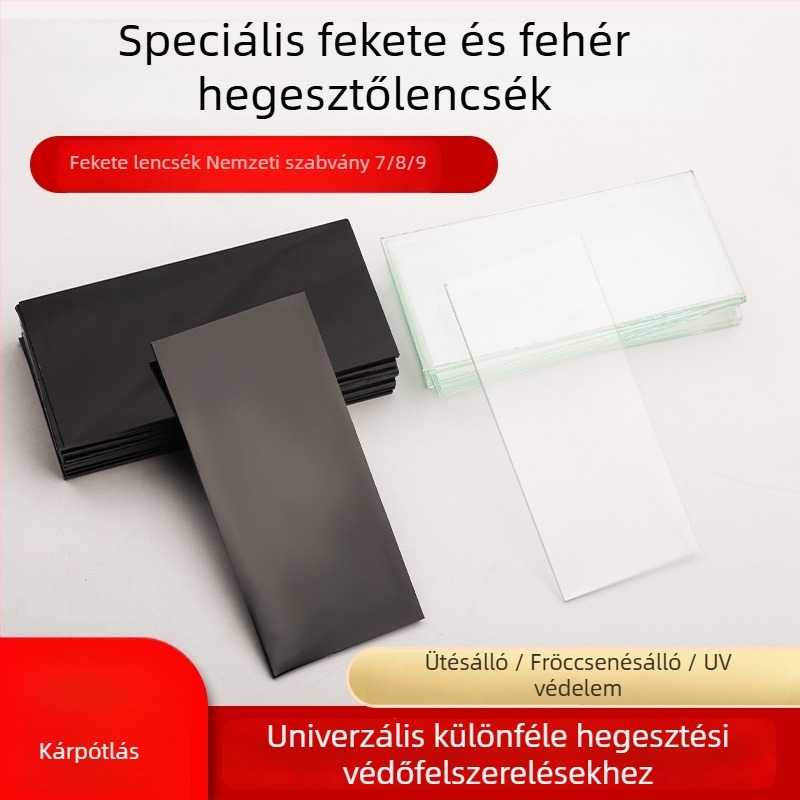 Orlis hegesztőmaszk üveglencsével, fekete árnyalatú, modellek 7, 8 és 9, hegesztésvédelmi lencse