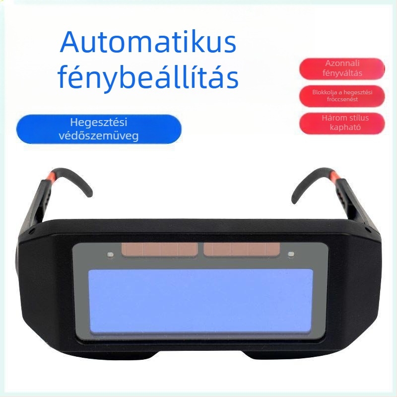 Automatikusan sötétedő hegesztő szemüveg ívhegesztéshez, UV védelem, lila szín