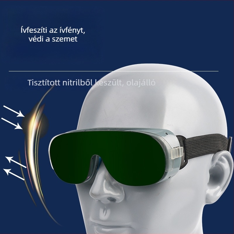 Felfelé nyíló hegesztőszemüveg, szemvédelem argon-ívhegesztéshez, anti-ragyogás és UV-védelem