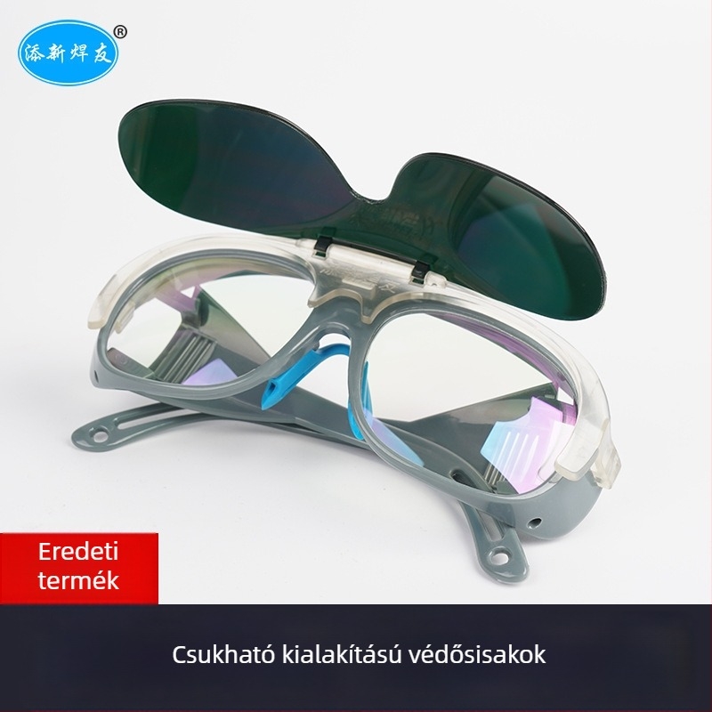Felfelé nyíló hegesztőszemüveg, szemvédelem argon-ívhegesztéshez, anti-ragyogás és UV-védelem