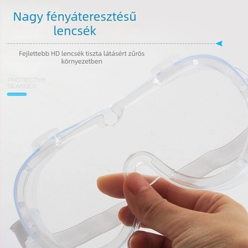 Four-Bead védőszemüveg – páramentesítés, porvédelmi, állítható/elasztikus pánt, lencse 2.0 mm, fényáteresztés 99%, keret poliﬁfibra