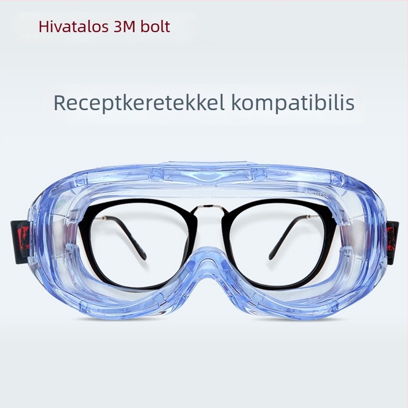 3M védőszemüveg munka közben – fröccsenés elleni védelem, porálló, szélálló, páramentes, uniszex, széles látómező, modell 1623AF