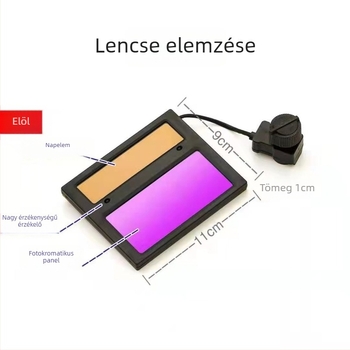 Hegesztő szemüveg automata árnyékoló lencsékkel; üveglencsés; alkalmas elektromos/gáz TIG hegesztésre; lencse vastagsága 2–5; fényáteresztés 6–13