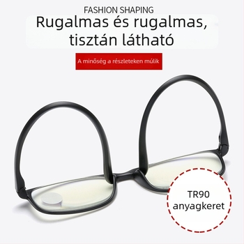 Könnyű TR90 olvasószemüveg anti-kék fény védelemmel, modell 1906, férfi retro stílus