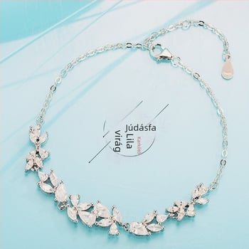 Női karkötő a Wisteria Flower sorozatból - Bai Jinrui, réz, gyémántbevont