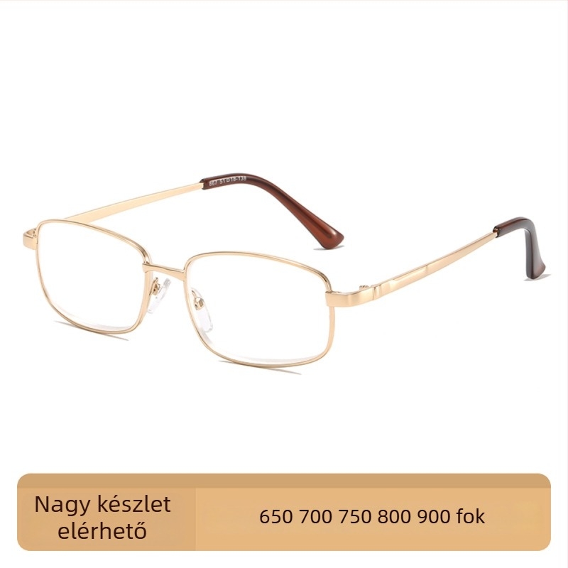 Olvasószemüveg, fém teljes keret, lencsék műgyantából, 650–2000D, felnőtteknek