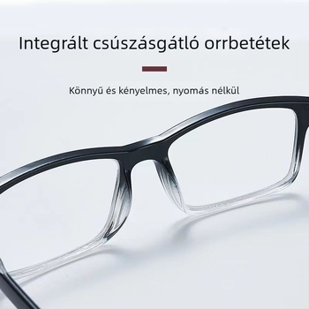 Férfi olvasószemüveg, hordozható, ultra könnyű, kopásálló, magas minőségű ovális keret.