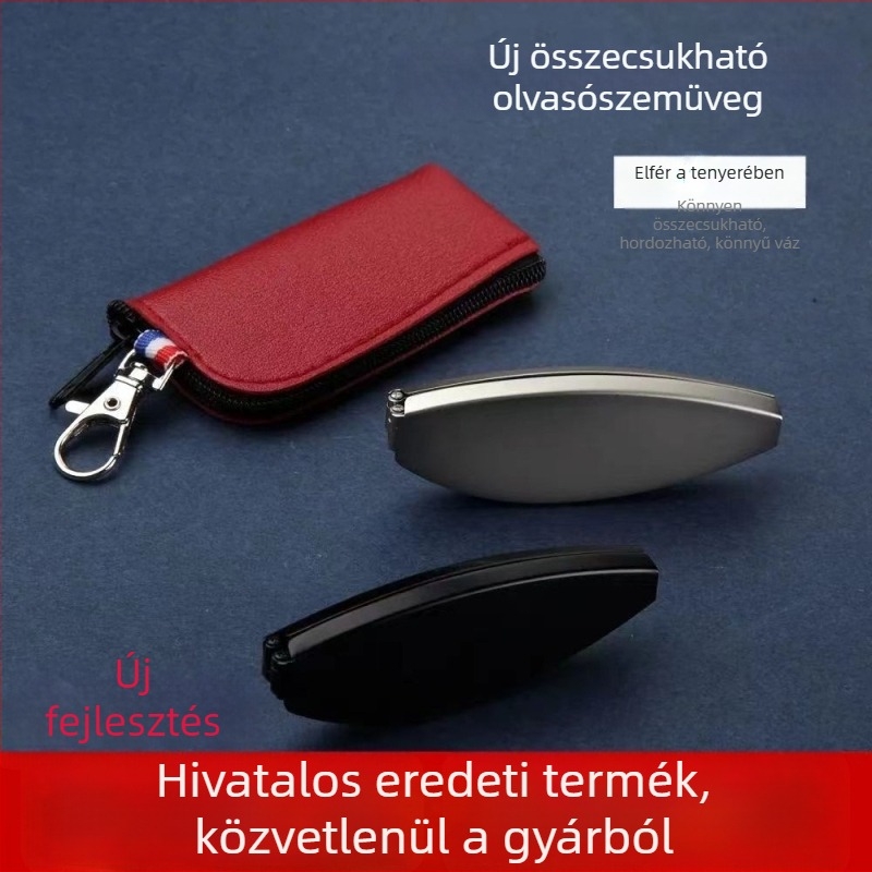 Zsebbe foldozható olvasószemüveg férfiaknak és nőknek, középkorúaknak és idősöknek, kékfény elleni, hordozható, ütésálló, nyomásálló