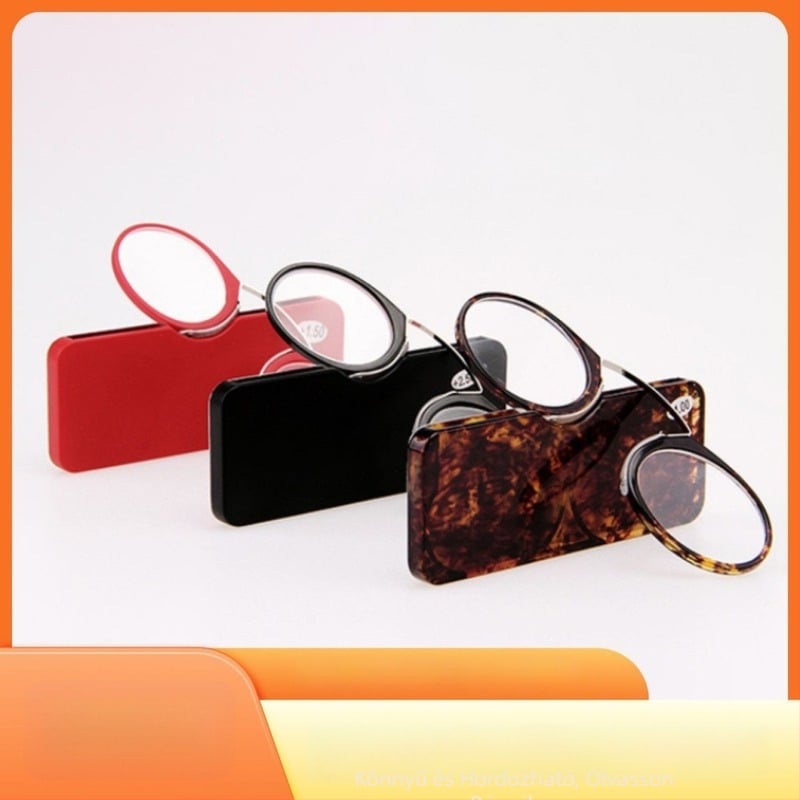 Clip-on olvasószemüveg TR90 keret nélküli dizájn, anti-kék fény, hordozható, presbiopiára
