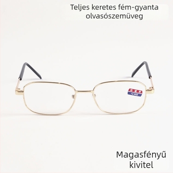 Kaidi olvasószemüveg aszferikus műgyanta lencsékkel, keményített lencsék, négyszögletes keret