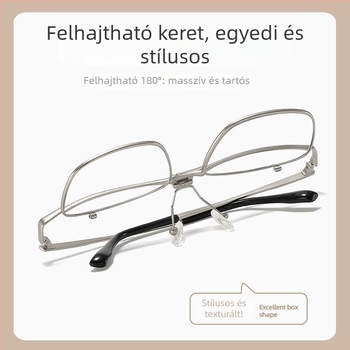 Presbíbia szemüveg 180°-ban forgatható lencsékkel, HD kettős használatú kékfény elleni védelem, kiváló minőségű szemvédelem, modell 712