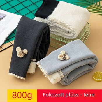 Lányok téli nadrágjai fleece-béléssel, vastag kivitel, pamut 50–70% (0–1 éveseknek)