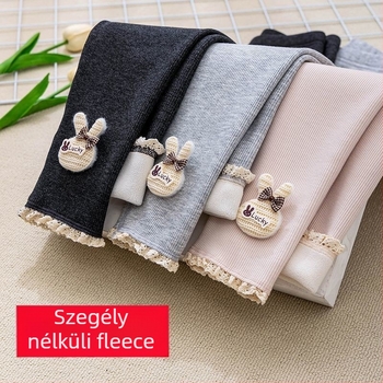 Gyerekek téli fleece-bevonat nadrág, 80% pamut, hosszú fazon, 3–8 éveseknek