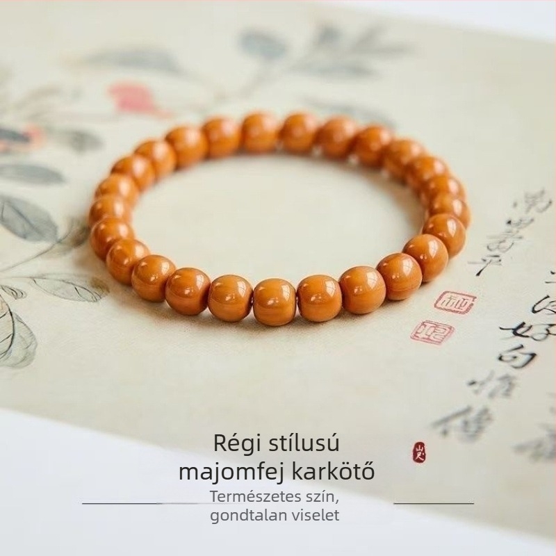 Achát Bodhi karkötő meditációhoz, kézzel készült, természetes geometriai gyöngyök, uniszex stílus (Anyag: Achát; Stílus: Természetes, Uniszex; Forma: Geometriai; Feldolgozás: Kézzel készült; Eredet: Myanmar)