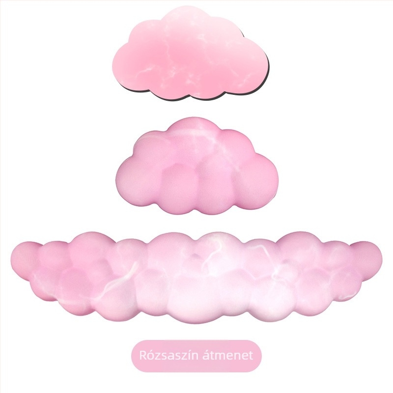 Irodai csuklótámasz, szilikon, vízálló, felhő ihletésű dizájn, 330 g