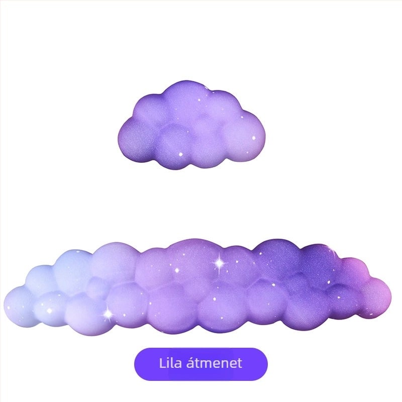 Irodai csuklótámasz, szilikon, vízálló, felhő ihletésű dizájn, 330 g