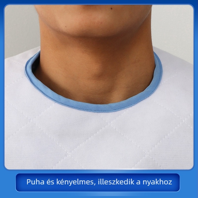 Gyerekeknek készült 3D vízálló bib, poliészter-pamutszövésű anyag, foltálló, könnyen tisztítható, egyszínű