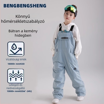 Bib sí nadrág felnőtteknek és gyerekeknek – professzionális síruha férfiak és nők számára, vízálló, szélálló, légáteresztő, vastag szigetelés, anyag: poliészter 73% pamut 27%
