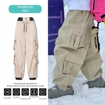 Női és férfi snowboard nadrág, vízálló és szélvédett, poliészter anyagból, poliészter töltettel