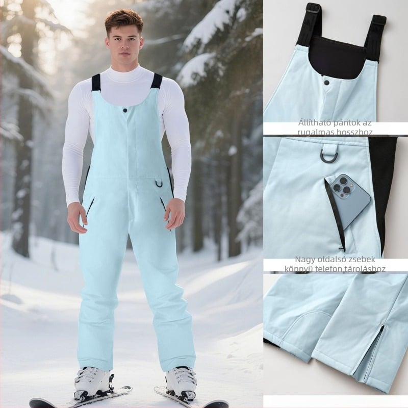 Sí nadrág vállpánttal – vízálló, légáteresztő, szélvédett, heattech technológia, poliészter anyag