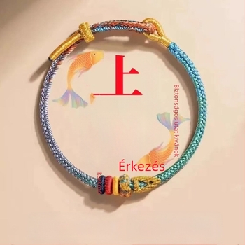 Vizsga utáni áldás karkötő kötött zsinórból, uniszex, természetes stílus, 2025 tavasz, egyedi csomagolás