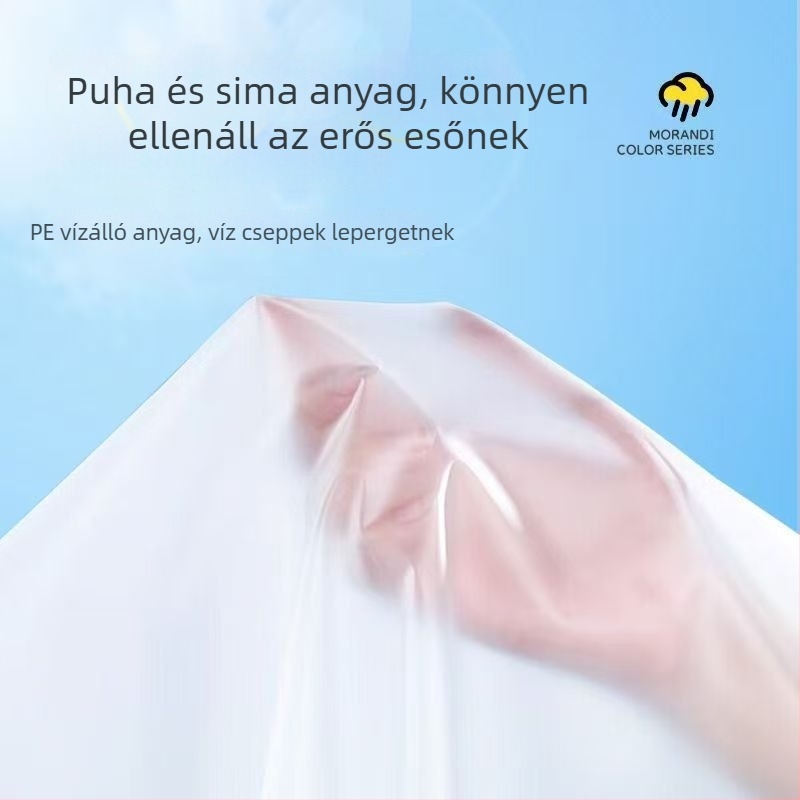 Egyszer használatos teljes test esőköpeny, vast PE anyag, felnőtteknek, hordozható, 001