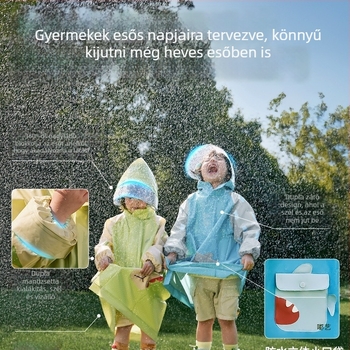 Kerékpáros esőkabát PVC anyagból, PU vízálló ragasztó réteg, normál vastagság, újrahasználható