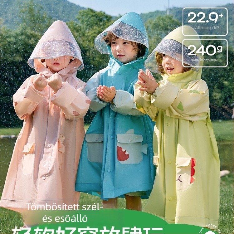 Kerékpáros esőkabát PVC anyagból, PU vízálló ragasztó réteg, normál vastagság, újrahasználható