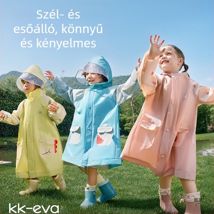 Kerékpáros esőkabát PVC anyagból, PU vízálló ragasztó réteg, normál vastagság, újrahasználható