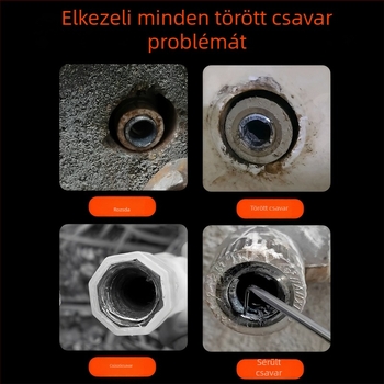 Enjoy Króm-vanádium acélból készült szögletes szeleptű bontó eszköze, törött menet eltávolító, 1 készlet, háztartási használatra