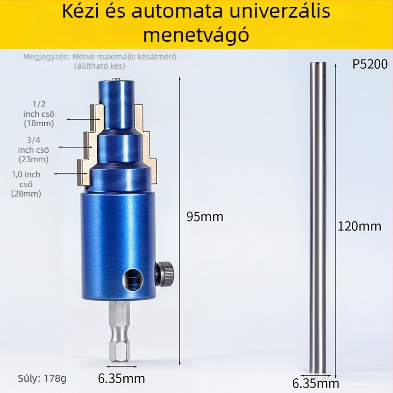 Enjoy Króm-vanádium acélból készült szögletes szeleptű bontó eszköze, törött menet eltávolító, 1 készlet, háztartási használatra