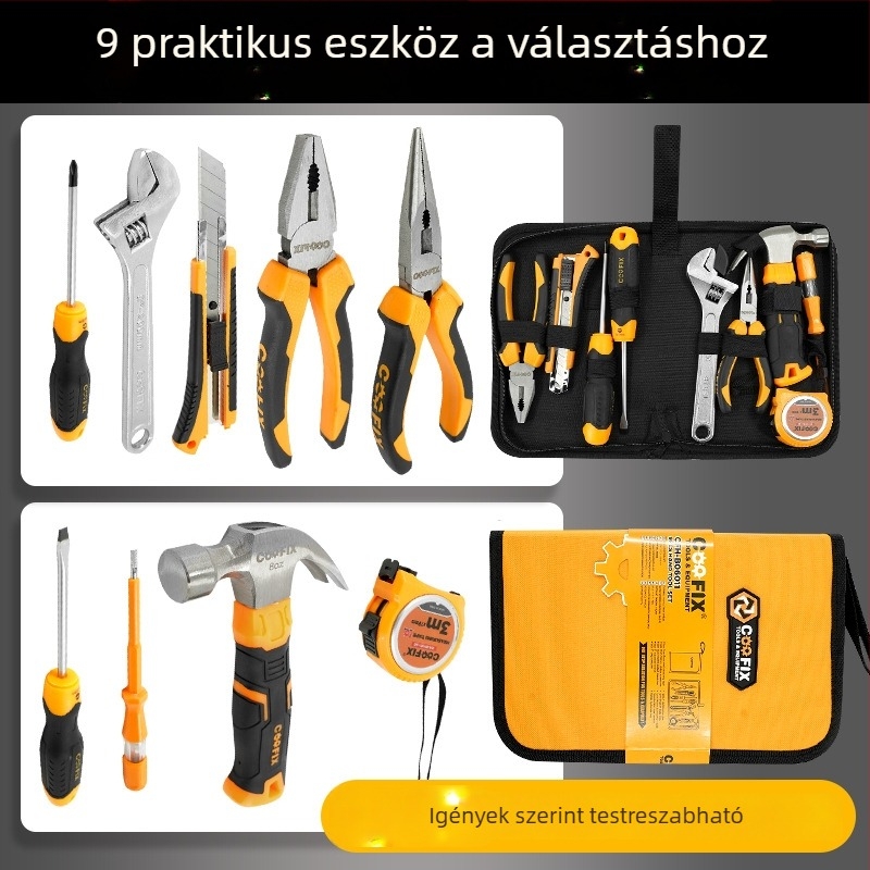 COOFIX 9-darabos szétszerelő készlet króm-vanádium acélból háztartási használatra