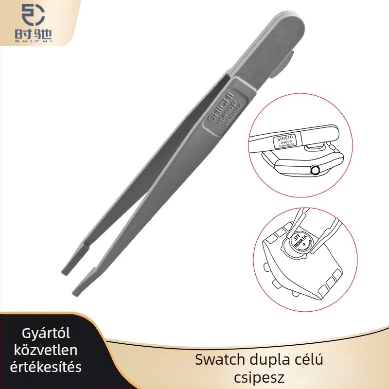 Swatch óraszerviz csipesz – anti-statikus ABS, kettős használat, hátsó fedél eltávolítására és elem cseréjére (1 darab készlet, Swatch kompatibilis, anti-statikus ABS, kettős használat)