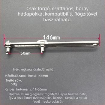 Óra hátlapjának demontázs eszköze, két karmos nyitó, 1 készlet, súly 0.06