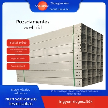 304 rozsdamentes acél kábelhíd, csatorna típus, testreszabható; modell: rozsdamentes acél híd; alkalmazás: petrolkémiai ipar, energia, telekommunikáció
