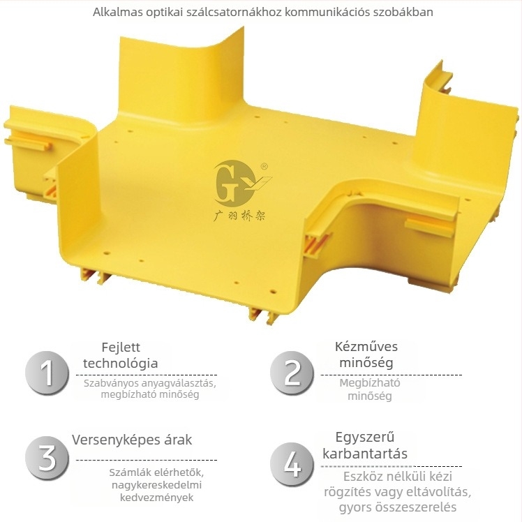 Guangyu ABS műanyag optikai csatorna, vízszintes négyréses slot felhő adatokközpont számára