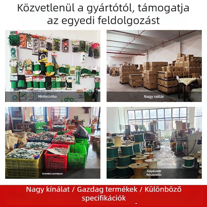 Testreszabott műanyag bevonatú kerti kötődrót; ideális futónövényekhez és más növényekhez, vasdrótos támasz és kötöző zsinór a tájépítéshez.