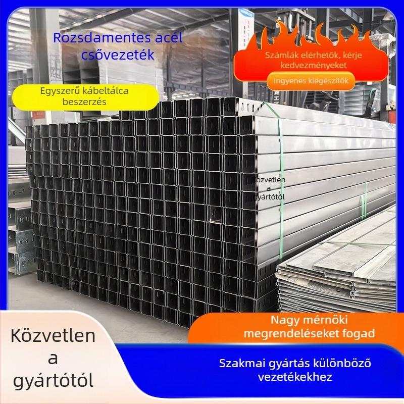 304 rozsdamentes acél kábelhíd, egyedi feldolgozás, tűzálló galvanizálás, konfigurálható modellek, alkalmas föld alatti parkolókhoz és elektromos berendezésekhez