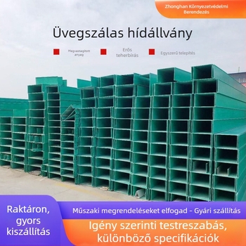 Üvegszálas kábelcsatorna, csatornás típusú híd, korrózióálló, autópályákon, alagutakban, üzemek és optikai kábelek lefektetésére