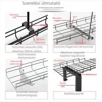Termék típusa: Kábelhíd keret típusú truss, galvanizált, nyitott kivitel, számítógépterem/adatközpont/kommunikációs helyiségekhez, ISO 9001, testreszabás elérhető