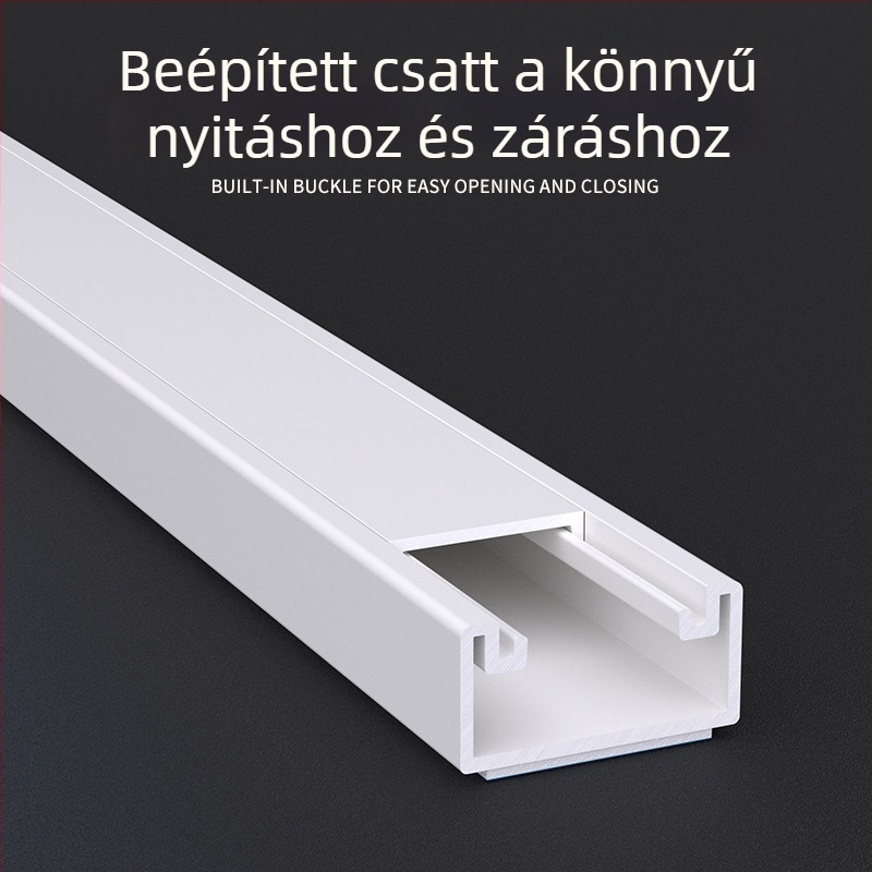 Híd típusú PVC kábelcsatorna ragasztó hátlappal, Zuo Yougong márka, otthoni, irodai és gyári kábelezéshez