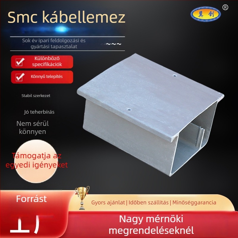SMC-kompozit kábelcsatorna és kábeldoboz, létra típusú híd, tűzálló és lángálló, nagysebességű vasúti kábelezéshez, testre szabható