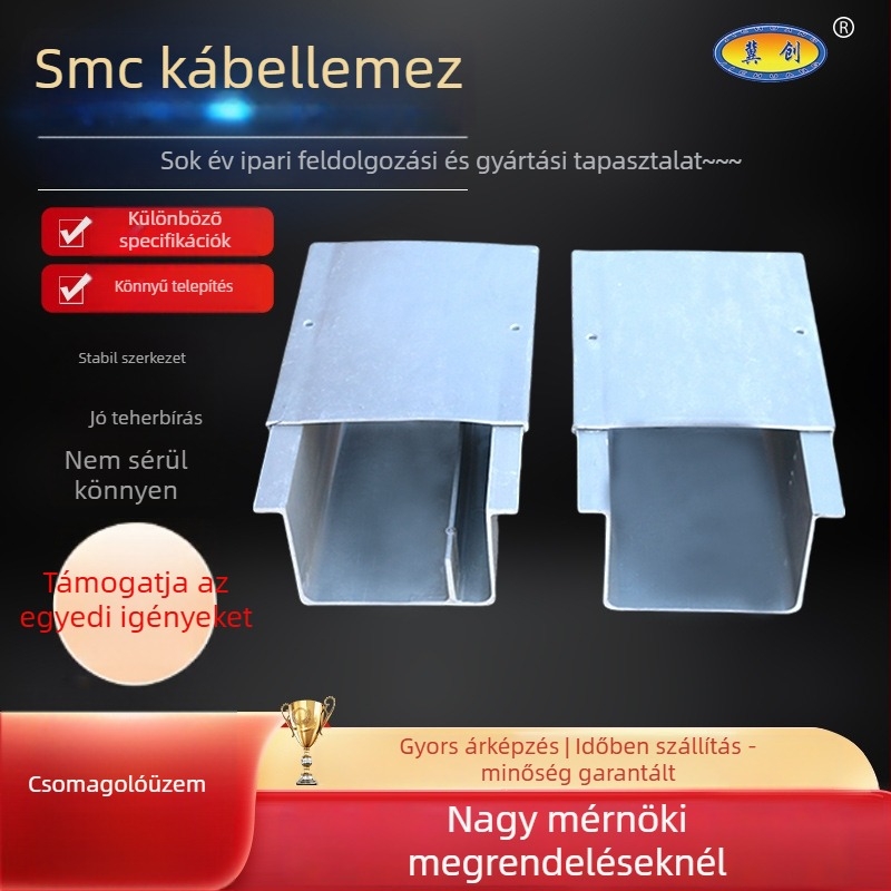 SMC-kompozit kábelcsatorna és kábeldoboz, létra típusú híd, tűzálló és lángálló, nagysebességű vasúti kábelezéshez, testre szabható
