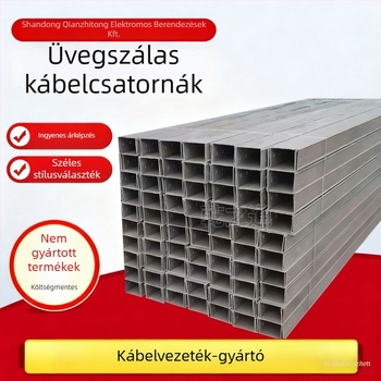 Üvegszálas csatornatípusú kábelcsatorna, tűzálló, palettás típusú híd, Dry Pass márka, modellek: 100×100, 100×200, 200×200, 300×100, 300×200; alkalmazási terület: petro-kémia és villamos ipar.