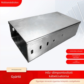 Tűzálló galvanizált acélkábel-tálca, vezetékekhez és kábelekhez, ISO 9001:2000 tanúsítvány, feldolgozás és testreszabás elérhető
