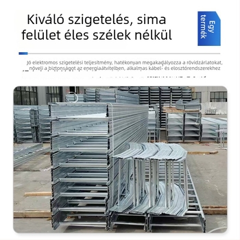 Tűzálló galvanizált acélkábel-tálca, vezetékekhez és kábelekhez, ISO 9001:2000 tanúsítvány, feldolgozás és testreszabás elérhető