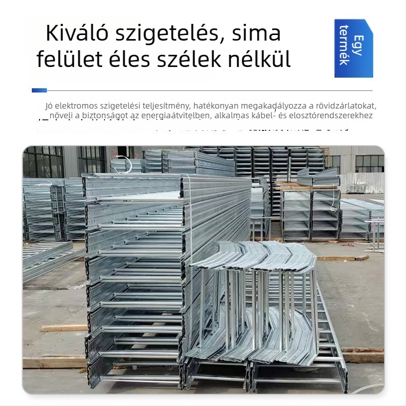 Tűzálló galvanizált acélkábel-tálca, vezetékekhez és kábelekhez, ISO 9001:2000 tanúsítvány, feldolgozás és testreszabás elérhető