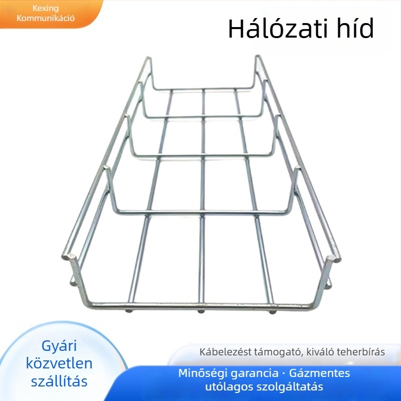 Rozsdamentes acél hálós kábelcsatorna gépházhoz — gyengeáram-híd, Kexing márka, hálós kábelcsatorna, alkalmas gyárépületekhez