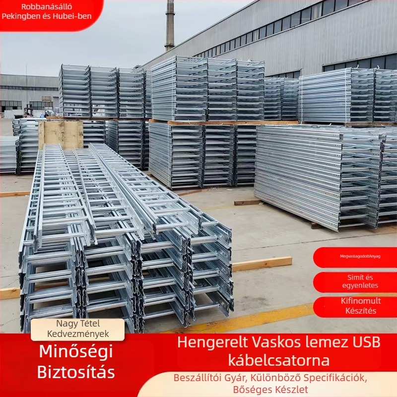 Tűzálló galvanizált acél kábelcsatorna vezetékekhez, testreszabható, ISO 9001:2000 tanúsítvány